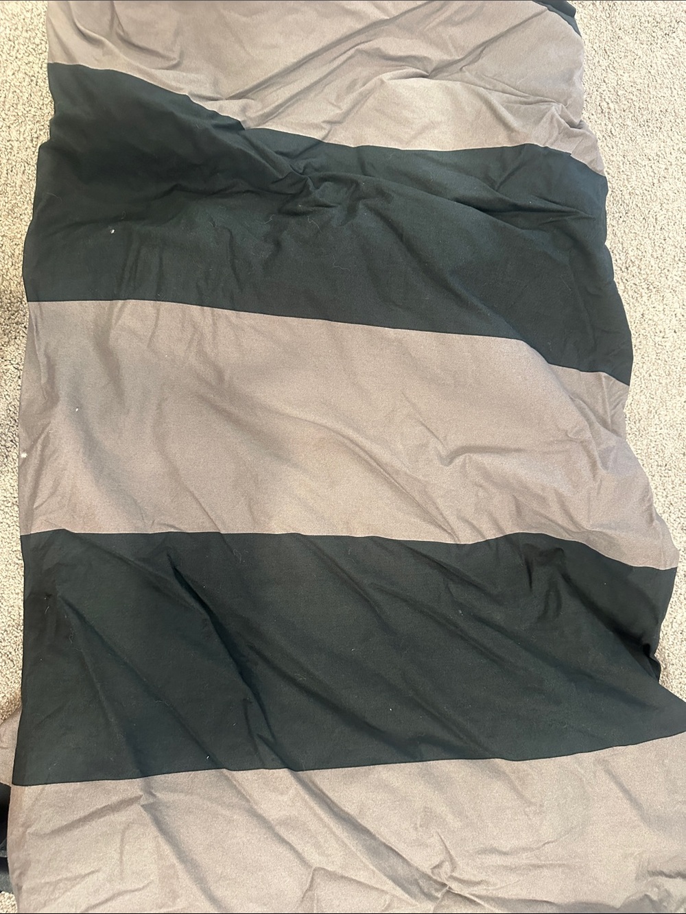 Pottery Barn Teen Duvet -queen/full Black and Gray with standard shams